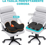 Cuscino Sedia Ufficio, Cuscino Ortopedico Seduta per Coccige Cuscino antidecubito Ergonomico Memory Foam per Auto