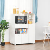 Mobile Cucina per Microonde con Armadietti, Mensole e Cassetto,