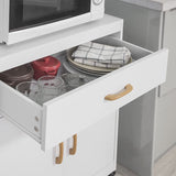 Mobile microonde Credenza cucina con route,MDF e PB di legno