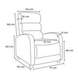 Poltrona reclinabile relax elettrica con alzapersona in Similpelle