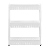 Scaffale portaoggetti con ruote 72x12x54,5cm Bianco Carello Bagno Cucina