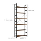 Libreria a 6 Ripiani Scaffale Portaoggetti Scaffalatura Ufficio Stile