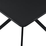 Tavolo da pranzo rettangolare design 78x78x75cm Tavolino conferenze Nero