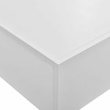 Mensola Cassetto Sospeso da Parete Scaffale in Legno MDF Bianco 40x24x10cm