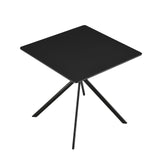 Tavolo da pranzo rettangolare design 78x78x75cm Tavolino conferenze Nero