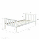 letto per bambini singola struttura letto in legno massello 90x200 cm