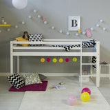 Letto per bambini letto per alta 90x200 cm letto bianco